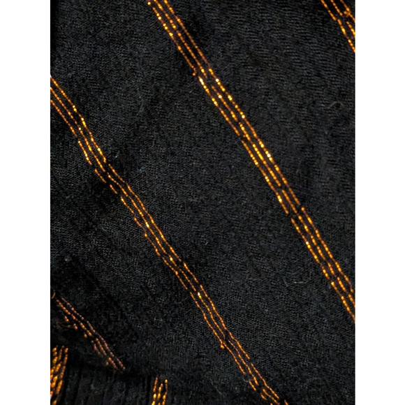 Women's Armani Exchange Black & Orange Striped Short Sleeve Dress Size 12 - Picture 7 of 9